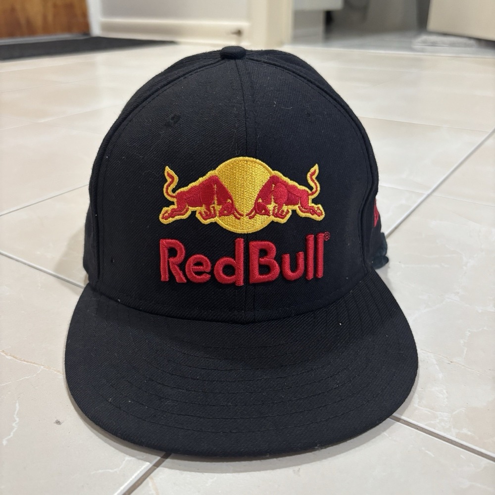 Red Bull New Era 59fifty Wool Fitted Hat 7 3/8 Riders Cap Skate Snowboard Surf